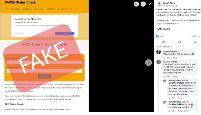 Warning: How to Spot and Avoid SASSA SRD R370 Grant Scams 2 fake srd sassa